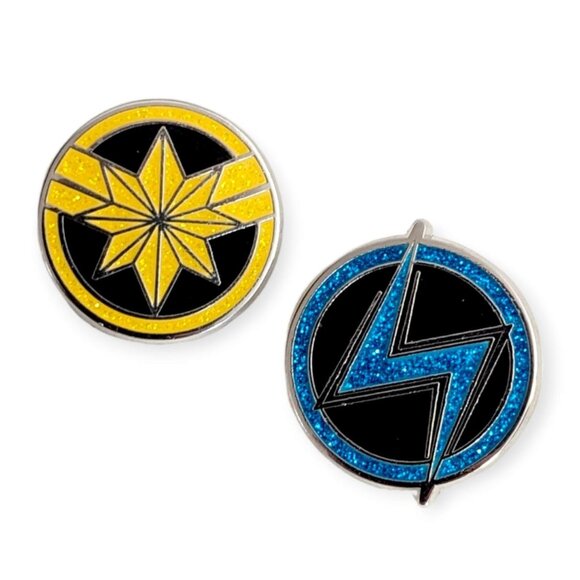 The Marvels Disney Tiny Pins: Captain Marvel and Ms. Marvel Emblem